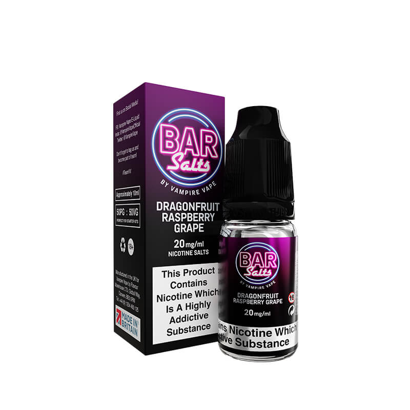 Bar Salts Dragonfruit Raspberry Grape 10ml Nic Salt E-Liquid by Vampire Vape - Image 3